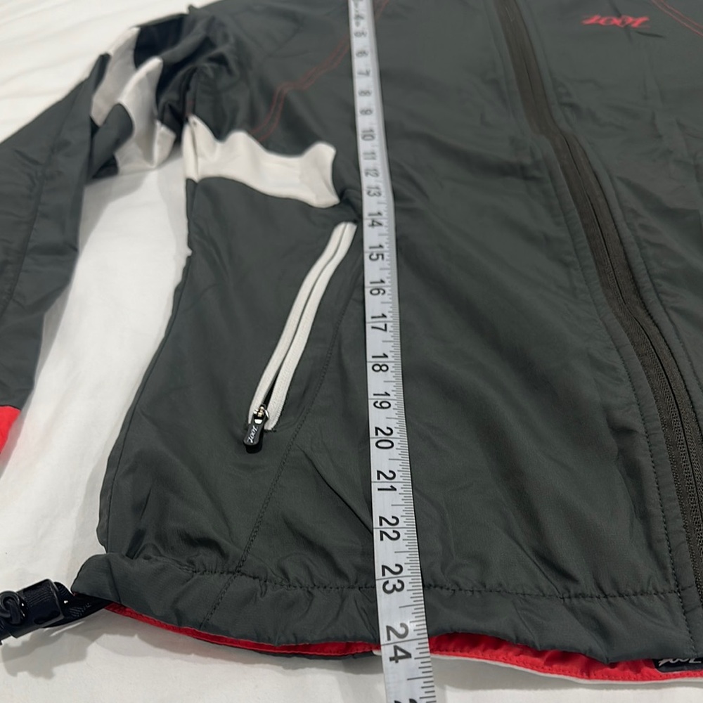 Women’s Dark Grey & White Zip Up Windbreaker Jacket Medium - Picture 4 of 8